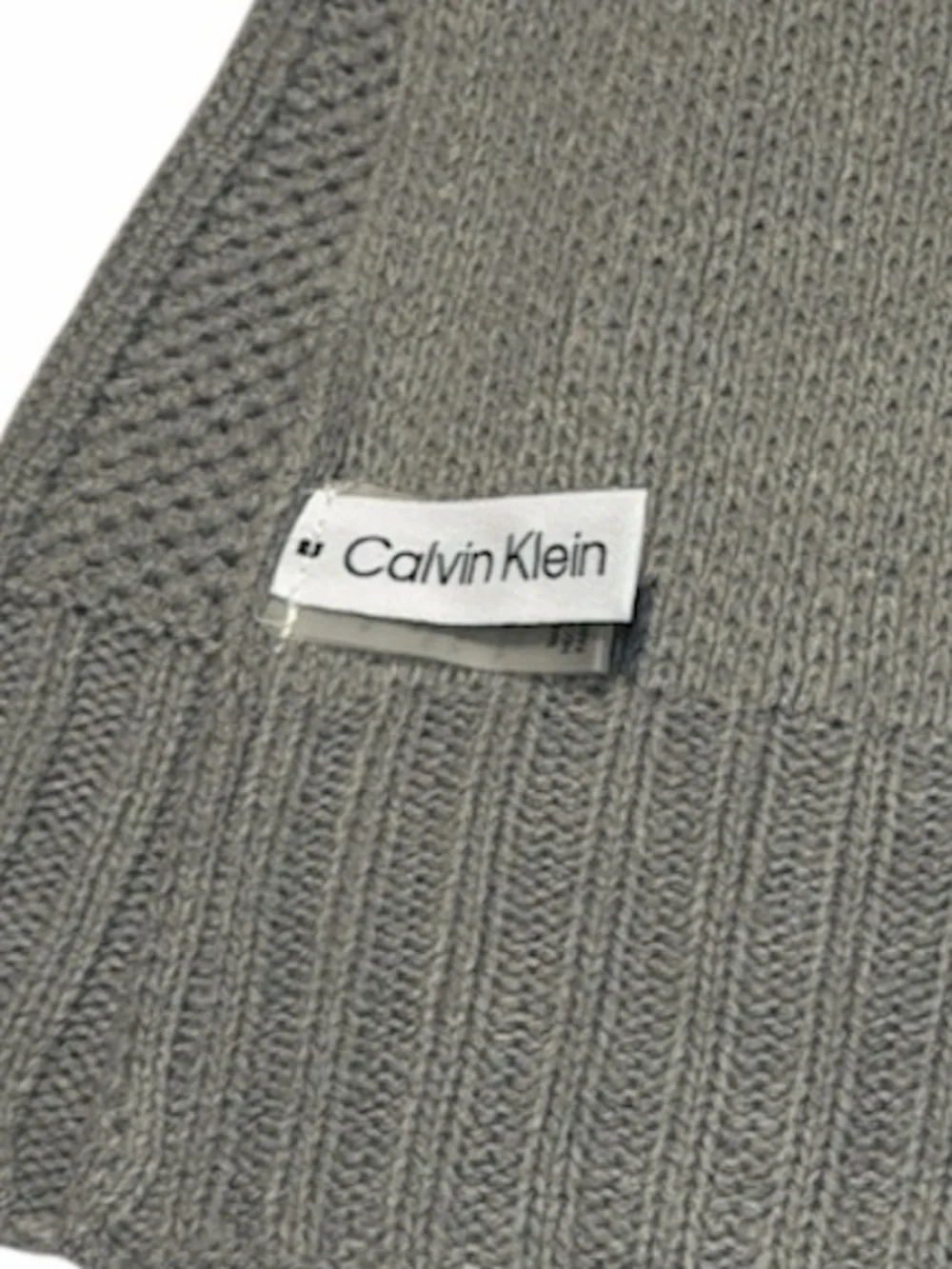 Calvin Klein Men's Gray Textured Knit Scarf